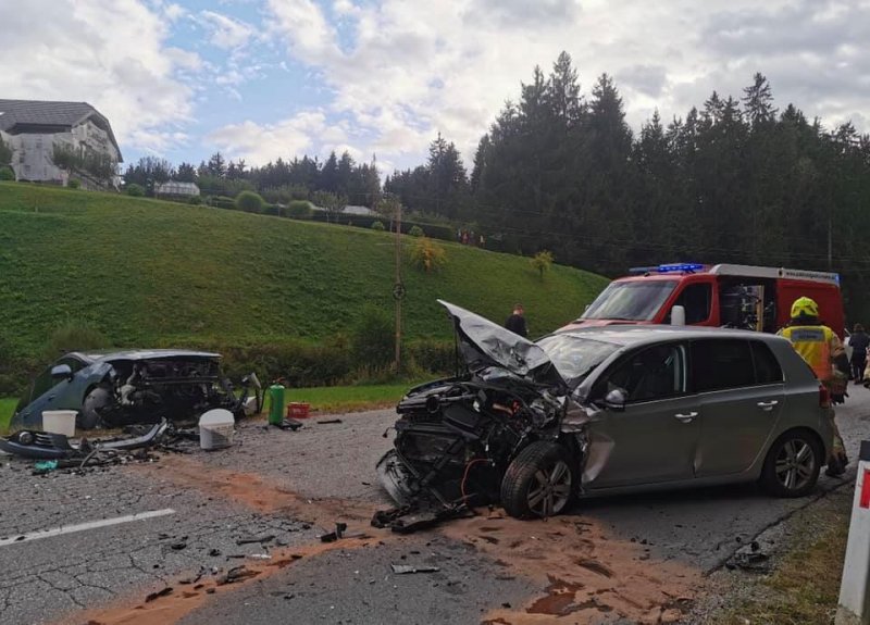 Poškodovani štirje ljudje in pes Poškodovani štirje ljudje in pes